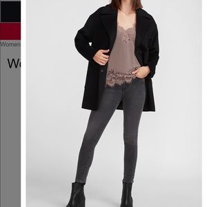 Express wool blend cocoon coat Small new